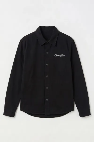 Siyah Gabardin Nakışlı Erkek Ceket 491813