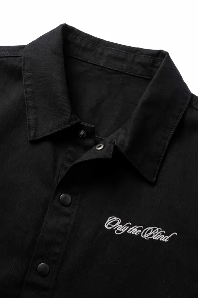 Siyah Gabardin Nakışlı Erkek Ceket 491813