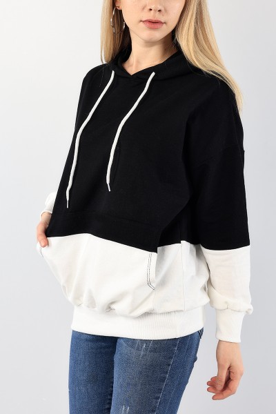 Siyah Garnili Bayan Sweat 89556