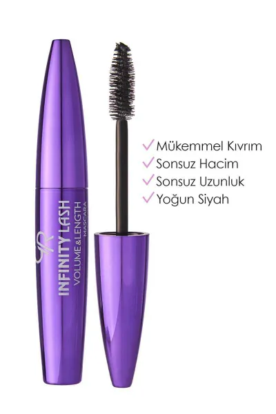 Golden Rose infinity Lash Volume&Length Mascara -Black - Kıvrım Veren Maskara 284442