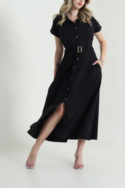 siyah-gomlek-yaka-cepli-poplin-kadin-elbise-474279