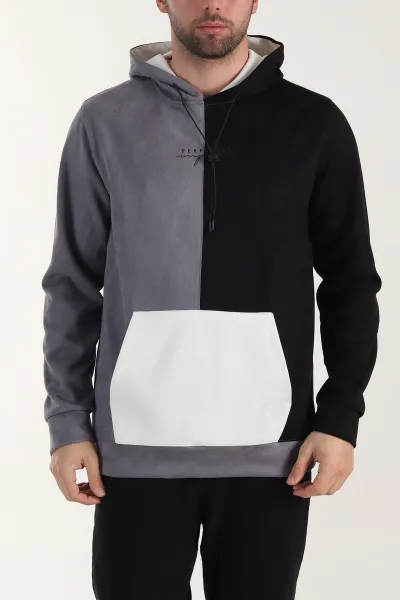 siyah-gri-kapusonlu-yazi-detayli-cepli-erkek-sweatshirt-413632
