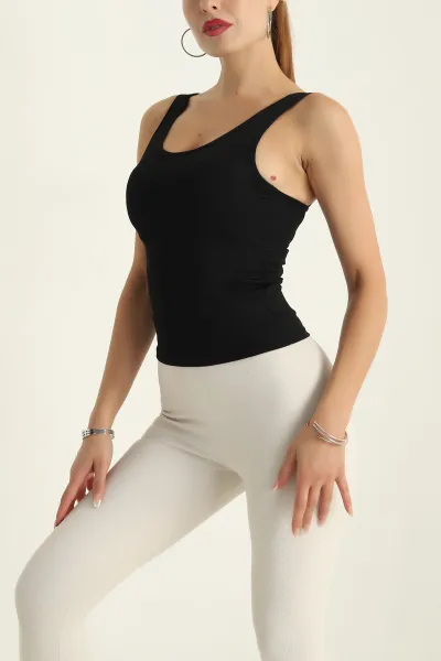 Siyah İçi Kaplı Crop Atlet 297675