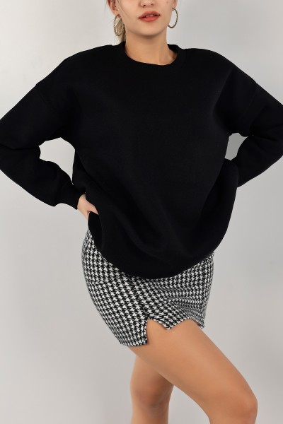 Siyah İçi Şardonlu Bayan Sweat 142961