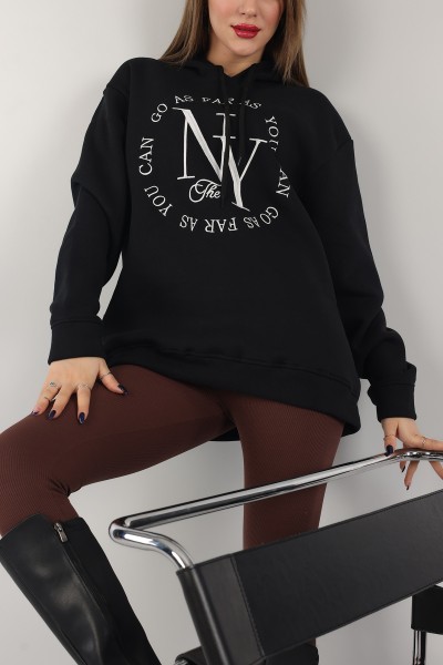 Siyah İçi Şardonlu Bayan Sweat -T 149388