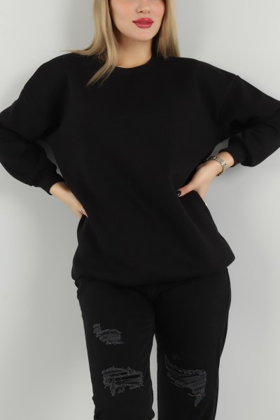 Siyah İçi Şardonlu Sweat Tunik 148237