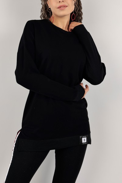 Siyah İki İp Bayan Sweat 128885