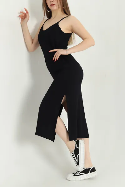 siyah-ip-askili-kristal-elbise-337776