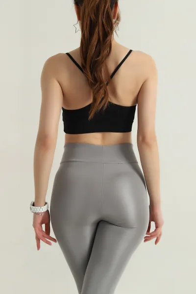 Siyah İp Askılı Pedli Büstiyer 411374