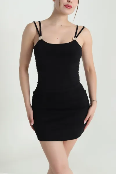 Siyah İp Askılı Sandy Kadın Bluz 476461
