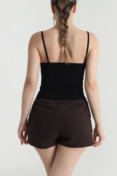 Siyah İp Askılı Sandy Kadın Bluz 476477