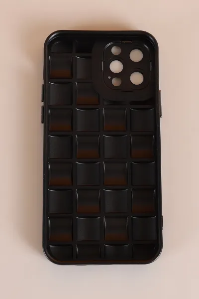 Siyah İPhone 12 Pro Uyumlu Air Serisi Kamera Korumalı 3D Tasarımlı Sert Silikon Telefon Kılıfı 343697