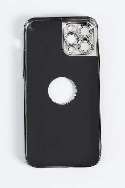 Siyah iPhone 12 Pro Uyumlu Delux Serisi Kamera Korumalı Deri Desenli Premium Telefon Kılıfı 348529