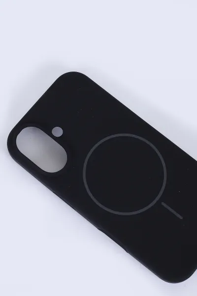 Siyah İPhone 16 Uyumlu Capsule Serisi Soft Tpu Slikon Telefon Kılıfı 390159