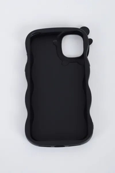 Siyah Iphone XS Uyumlu Micky Mouse Serisi Yumuşak Slikon Telefon Kılıfı 391237