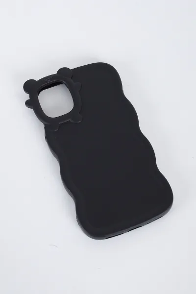 Siyah Iphone XS Uyumlu Micky Mouse Serisi Yumuşak Slikon Telefon Kılıfı 391237