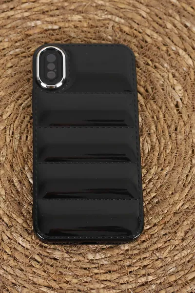 siyah-iphone-xs-uyumlu-puffy-serisi-kamera-korumali-silikon-telefon-kilifi-403996