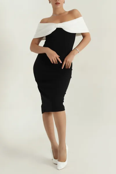 Siyah İthal Crep Kadın Abiye 380085