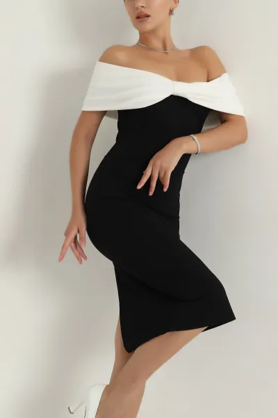 Siyah İthal Crep Kadın Abiye 380085