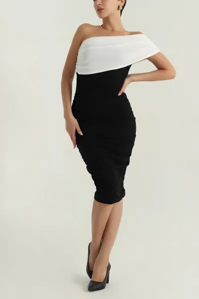 Siyah İthal Crep Kadın Abiye 384049
