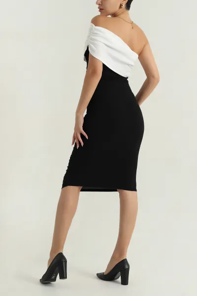Siyah İthal Crep Kadın Abiye 384049