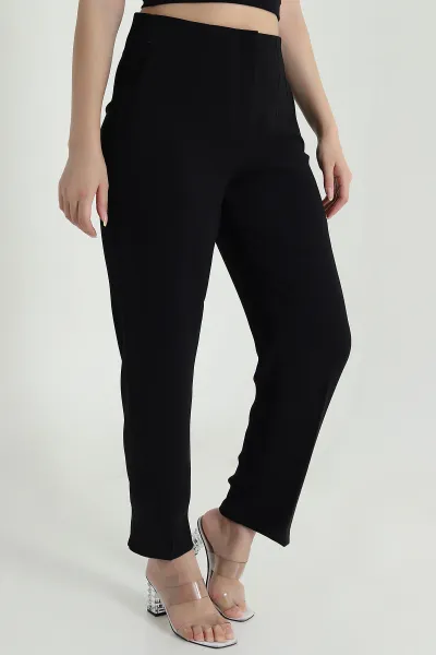 Siyah İthal Crep Kadın Pantolon 470226