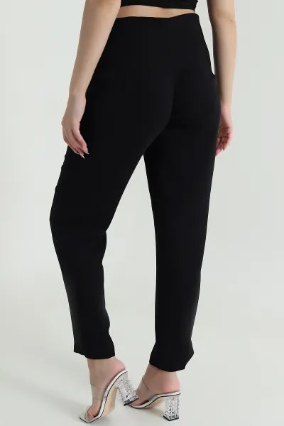 Siyah İthal Crep Kadın Pantolon 470226