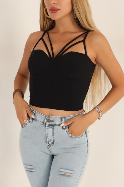 Siyah İthal Krep Bluz 190783