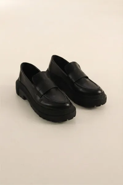 Siyah Kadın Loafer Ayakkabı 435949