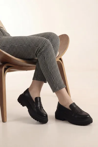 Siyah Kadın Loafer Ayakkabı 435949