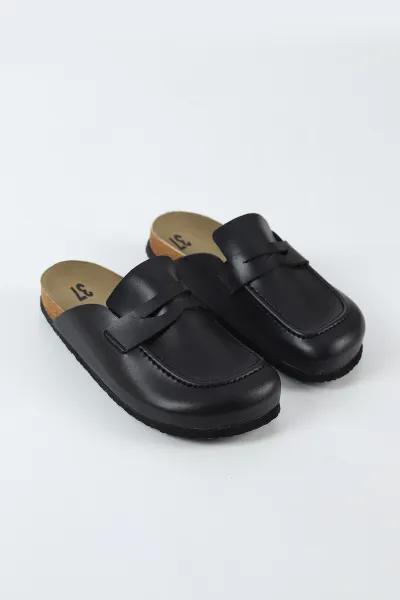 Siyah Kadın Loafer Terlik 500438