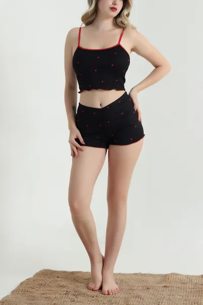 siyah-kalp-desenli-askili-kadin-sortlu-pijama-takimi-466385