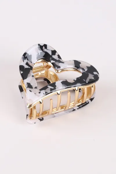 Siyah Kalp Model Metal Mandal Toka 464325