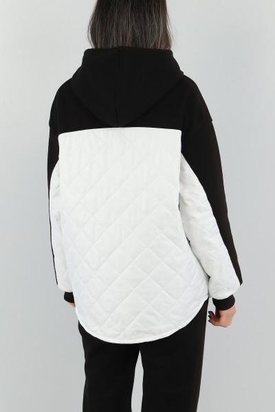 Siyah Kapitone Garnili Şardonlu Sweat 149902