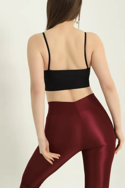 Siyah Kaplı İp Askılı Büstiyer 337077