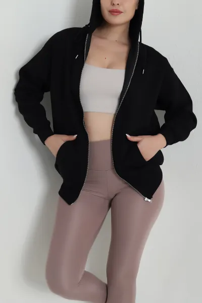 siyah-kapsonlu-fermuarli-sardonlu-uc-ip-kadin-sweat-485026