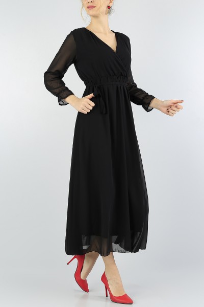 siyah-kemerli-astarli-sifon-elbise-55616