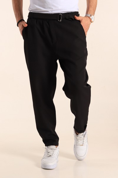 Siyah Kemerli Jogger Erkek Pantolon 187812