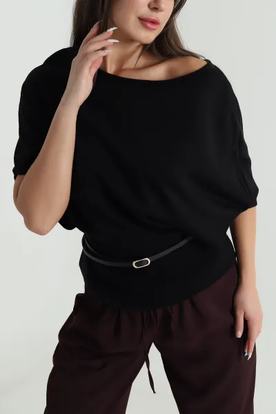 siyah-kemerli-yarasa-kol-kadin-triko-bluz-483766