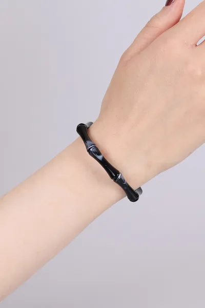 siyah-kemik-gorunumlu-lastikli-unisex-bileklik-460524