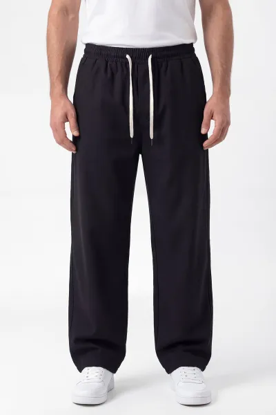 siyah-keten-baggy-belden-baglamali-erkek-pantolon-442753