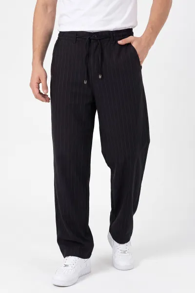 siyah-keten-baggy-cizgi-detayli-belden-baglamali-erkek-pantolon-466688