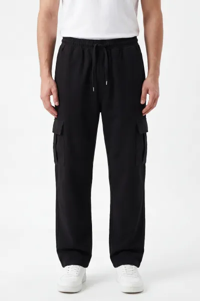 siyah-keten-baggy-kargo-cepli-erkek-pantolon-456099