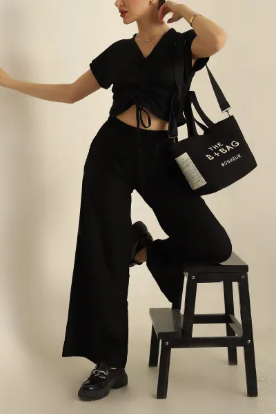 siyah-keten-buzgulu-bluz-pantolon-takim-259935