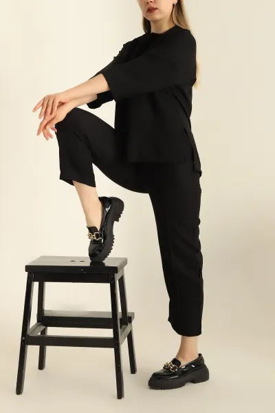 siyah-keten-gomlek-pantolon-ikili-takim-280244