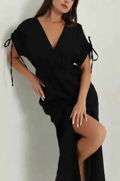 siyah-keten-tasarim-kadin-elbise-382776