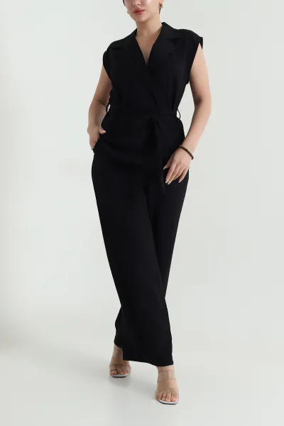 siyah-keten-yelek-pantolon-ikili-takim-467747