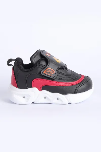 siyah-kirmizi-22-25-bebe-isikli-seritli-kalin-taban-bebek-spor-ayakkabi-304462