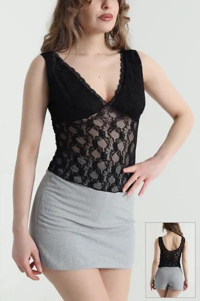 siyah-kolsuz-v-yaka-dantel-kadin-bluz-452803