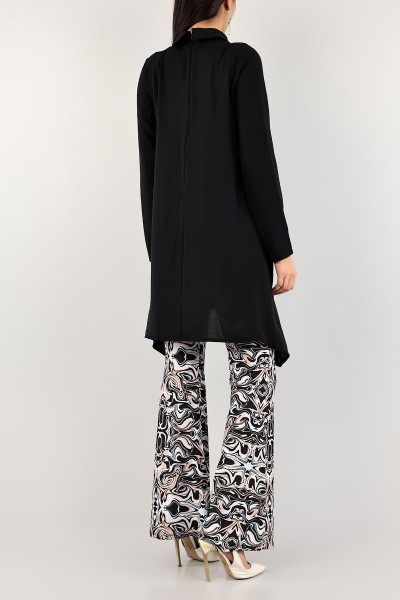 Siyah Kolyeli Aerobin Kumaş Tunik 109422